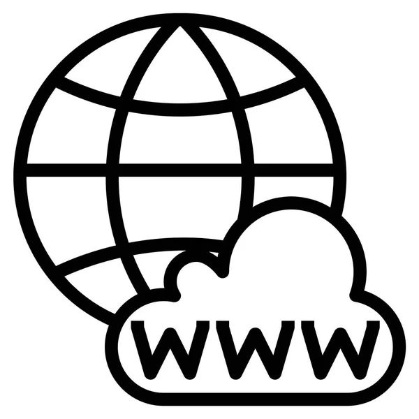 Ikona Www Dla Strony Internetowej — Wektor stockowy