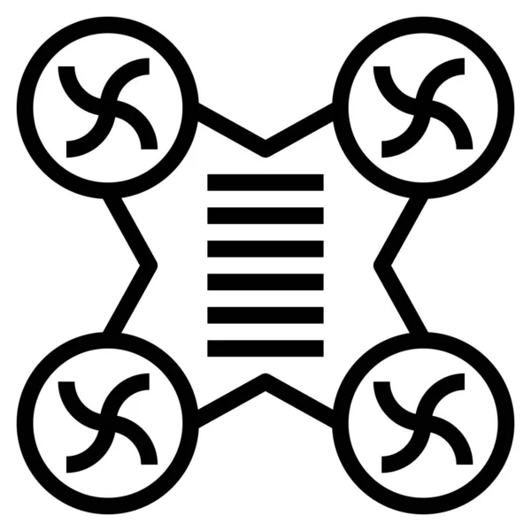 Drohne Flaches Symbol Vektorillustration — Stockvektor