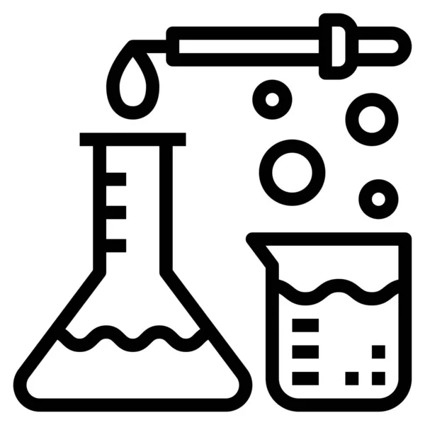 Chemistry Flat Icon Vector Illustration — Stock Vector