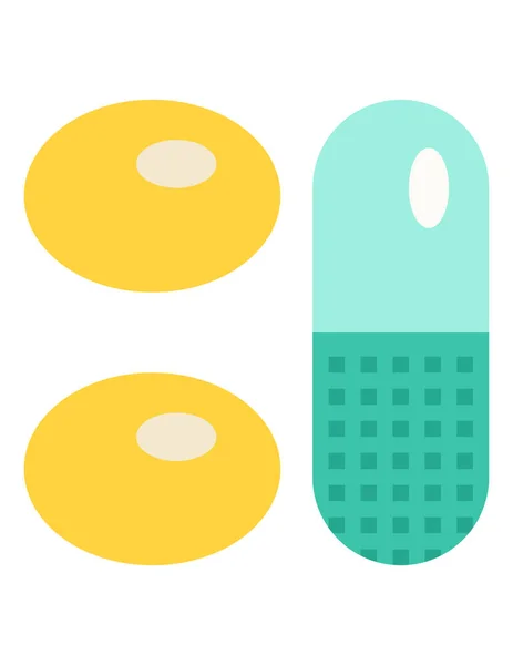 Capsule Plat Pictogram Vector Illustratie — Stockvector