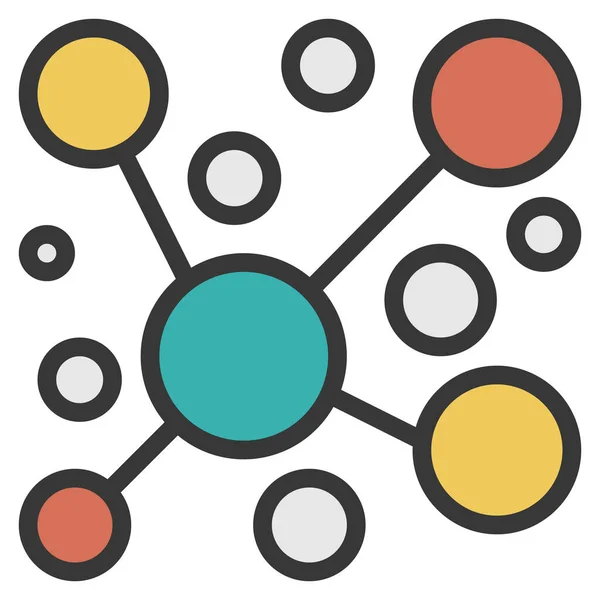 Molecuul Structuur Vector Pictogram — Stockvector