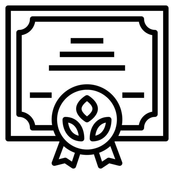 Certificado Icono Plano Ilustración Vectorial — Vector de stock