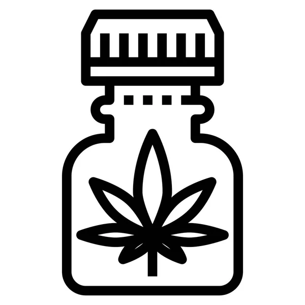 Vector Ilustración Marihuana Cannabis Droga Floral — Archivo Imágenes Vectoriales