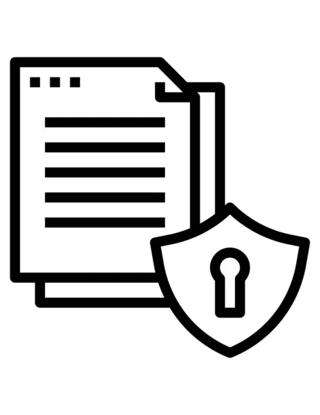 Icona Sicurezza Dei Dati Web Illustrazione Vettoriale — Vettoriale Stock
