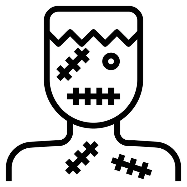Ikon Zombie Untuk Web Vektor - Stok Vektor
