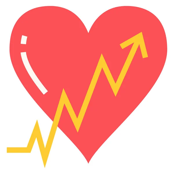 Icono Del Corazón Para Web Ilustración Vectorial — Vector de stock