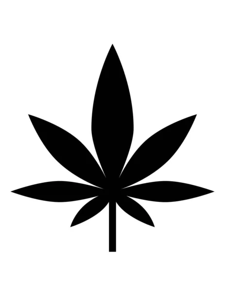 Vektorillustration Von Cannabis Marihuana Floraler Droge — Stockvektor