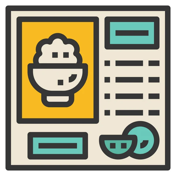 Recipe Icon Web Vector Illustration — ストックベクタ