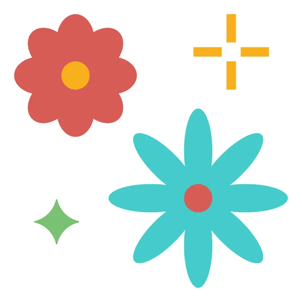 Иконка Декорирования Цветов Паутины Векторная Иллюстрация — стоковый вектор