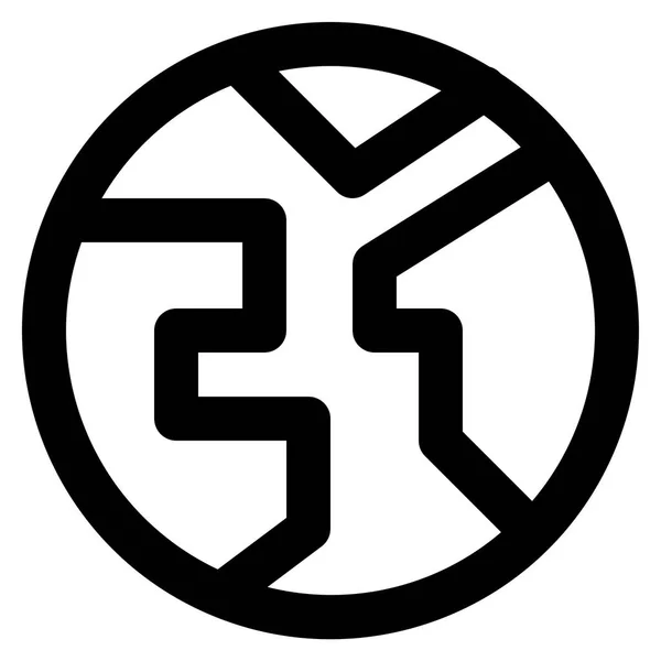 Globus Symbol Für Web Vektorillustration — Stockvektor