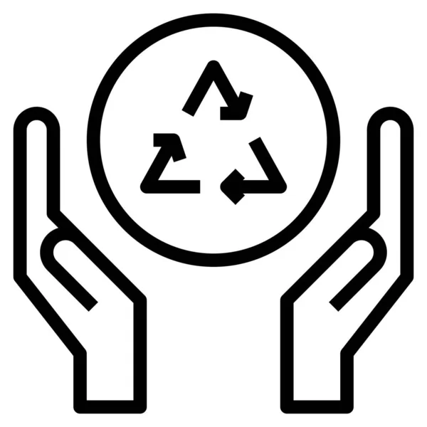 Recycle Symbol Für Web Vektor Illustration — Stockvektor