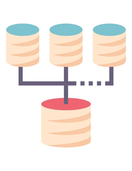 Ícone Banco Dados Ilustração Vetorial — Vetor de Stock