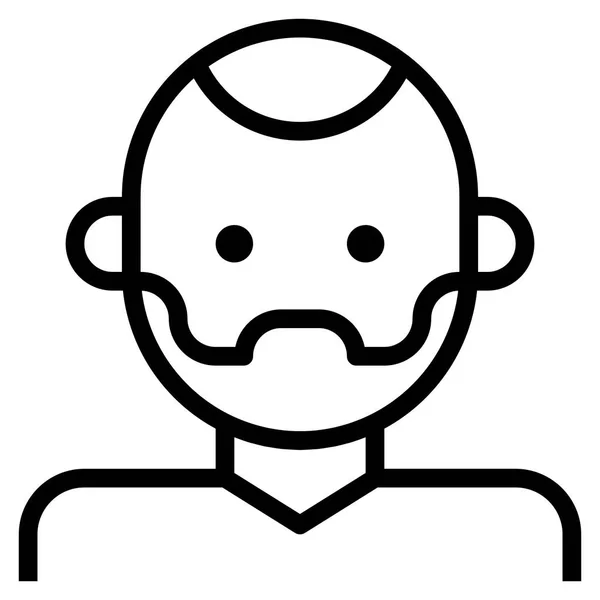 Male Head Icon Man Face Avatar Vector — Stock Vector