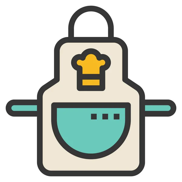 Apron Icon Web Vector Illustration — Stock Vector