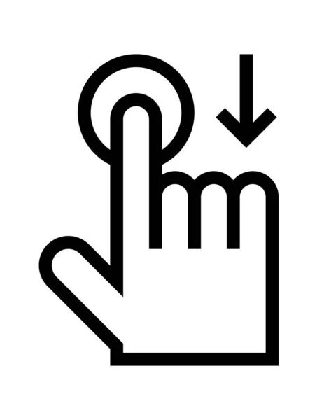 Hand Drücken Flaches Symbol Vektor Illustration — Stockvektor