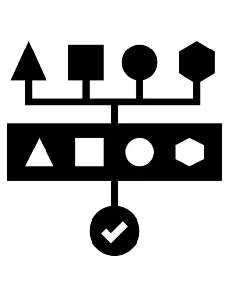 Ícone Processo Dados Ilustração Vetorial —  Vetores de Stock