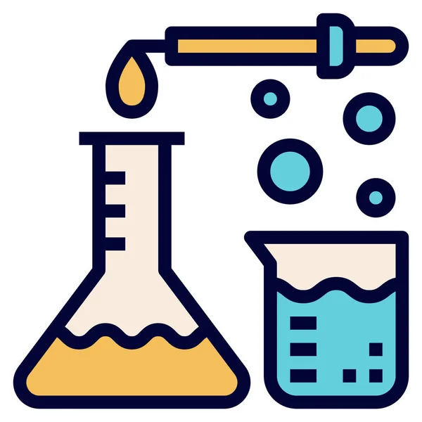 Química Icono Plano Ilustración Vectorial — Archivo Imágenes Vectoriales