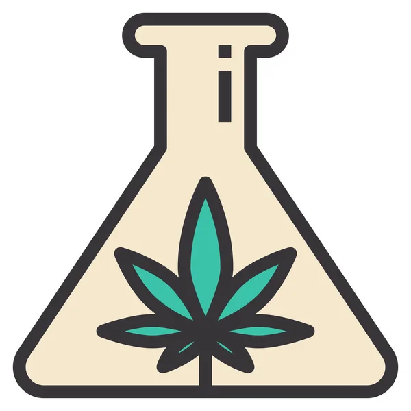 Vector Ilustración Marihuana Cannabis Droga Floral — Vector de stock
