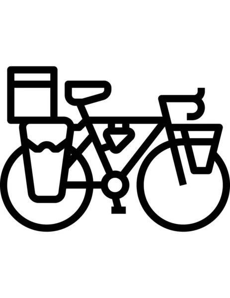 Значок Доставки Велосипеда Векторная Иллюстрация — стоковый вектор