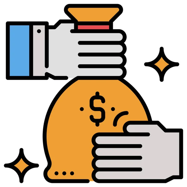 Money Concept Icon Web Vector Illustration — Stock Vector