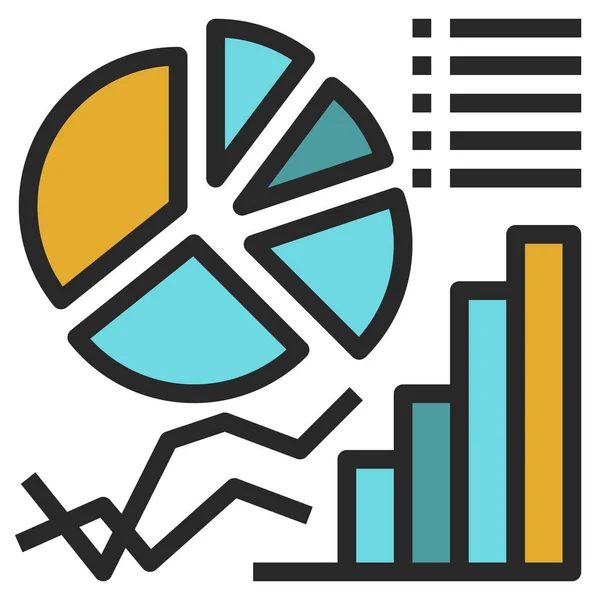 Webb Trafikanalys Diagram Rapport Sammanfattning Vektor Illustration — Stock vektor