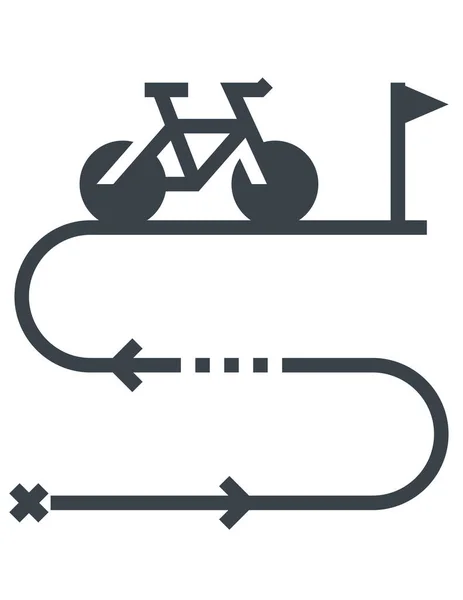 Bisiklet Yolu Vektör Illüstrasyonu — Stok Vektör