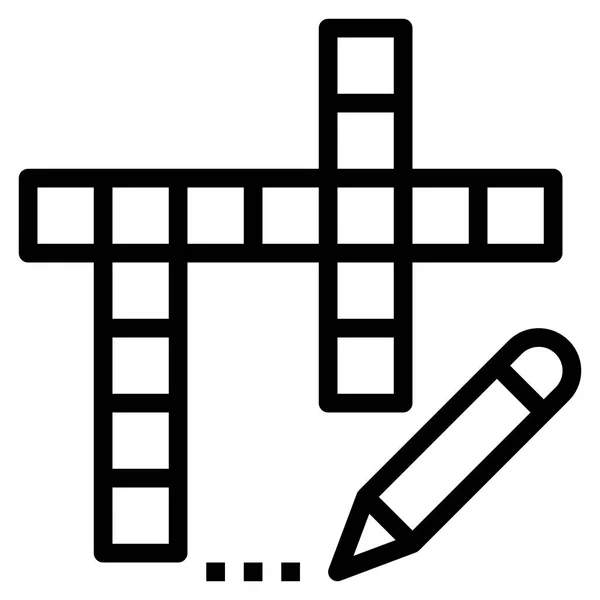 Crossword Icon Web Vector Illustration — Stock Vector