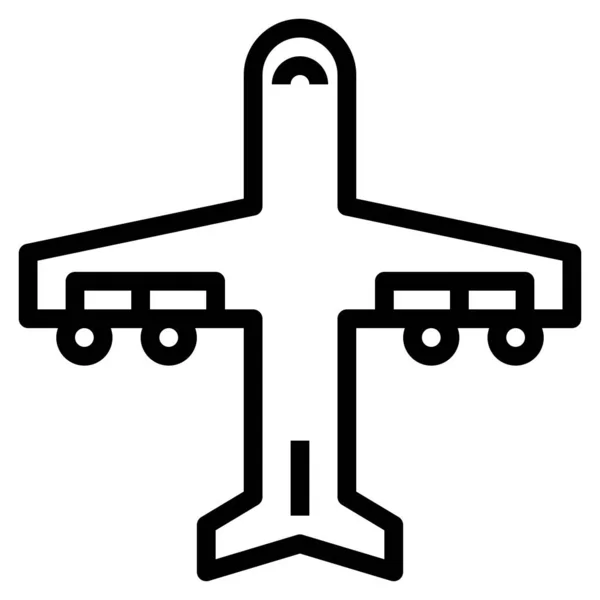 Flugzeug Symbol Für Web Vektorillustration — Stockvektor