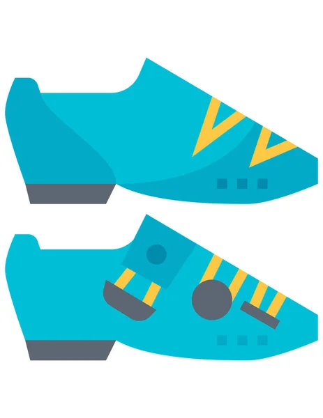 Bicycle Shoes Flat Icon Vector Illustration — Stock Vector