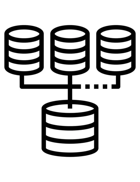 Datenbank Symbol Vektorabbildung — Stockvektor