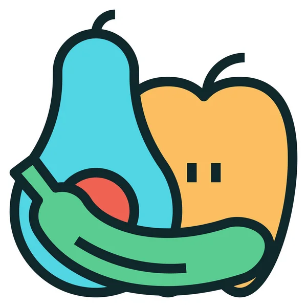 Icono Fruta Para Web Ilustración Vectorial — Vector de stock