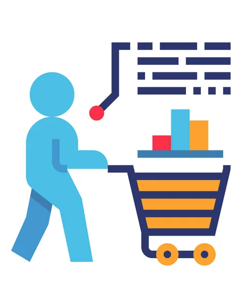 Web Traffic Analysis Chart Report Summary Vector Illustration — Stock Vector