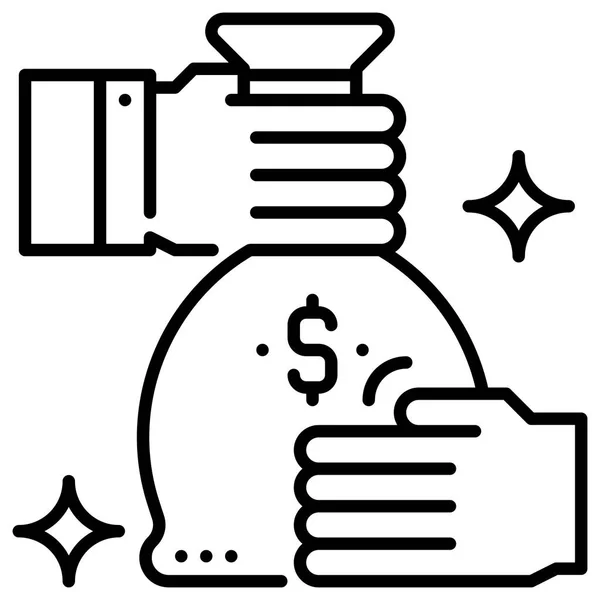 Money Concept Icon Web Vector Illustration — Stock Vector