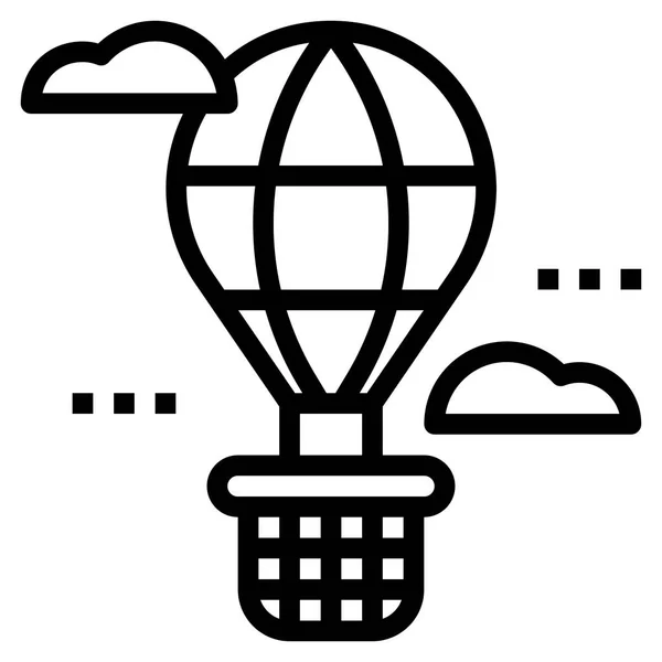 ウェブ用熱気球のアイコンベクトルイラスト — ストックベクタ