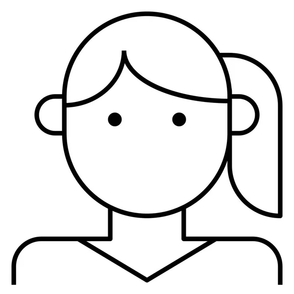 Vrouw Icoon Voor Web Vrouwelijke Avatar Vector — Stockvector