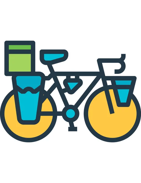 Kerékpár Szállítási Ikon Vektor Illusztráció — Stock Vector