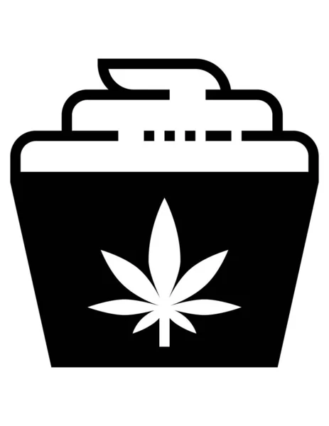 Kenevir Marihuanasının Vektör Çizimi Çiçek Ilacı — Stok Vektör