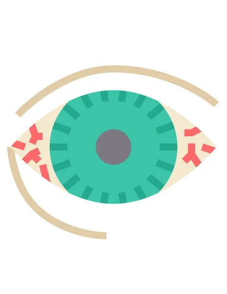 Auge Flach Symbol Vektorillustration — Stockvektor