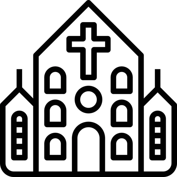 Church Icon Web Vector Illustration — Stock Vector