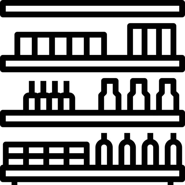 Icono Tienda Comestibles Para Web Ilustración Vectorial — Vector de stock