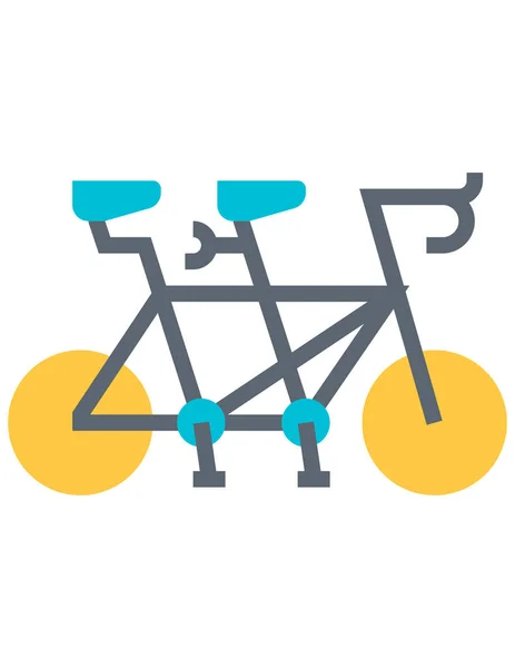 Kerékpár Sík Vektor Ikon — Stock Vector