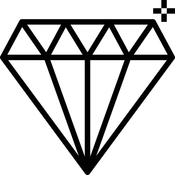 Diamant Symbol Für Web Vektorillustration — Stockvektor