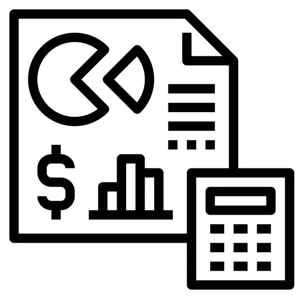 Financiële Planning Icoon Vector Illustratie — Stockvector