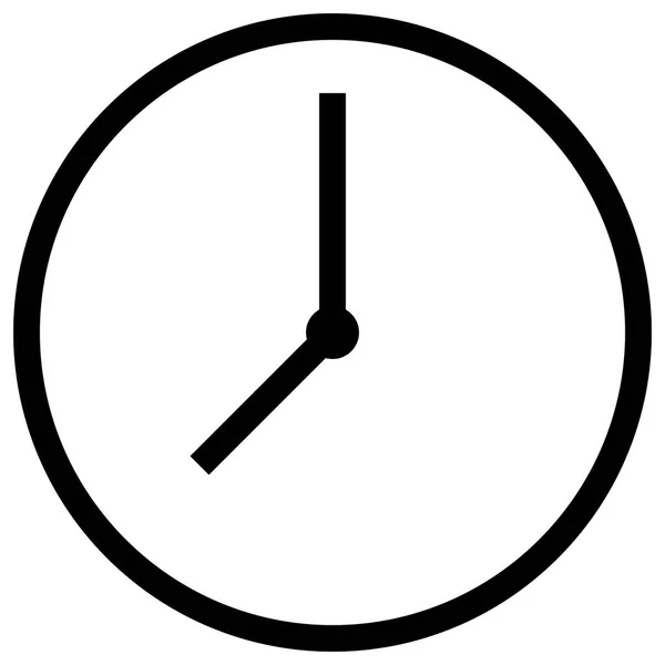 Ícone Vetor Ilustração Tempo Relógio Isolado Branco —  Vetores de Stock