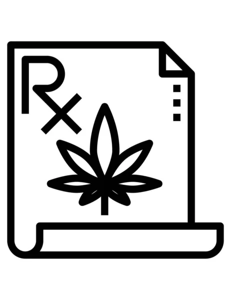 Vektor Illustration Cannabis Marijuana Ört Blommig Drog — Stock vektor