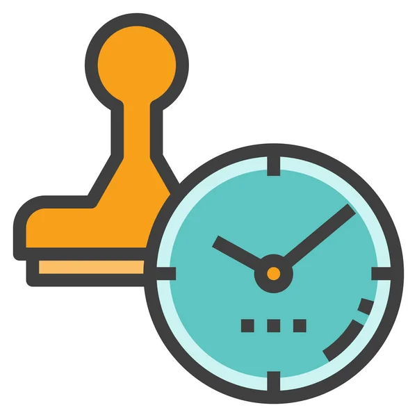 Zeitstempel Symbol Für Web Website Anwendung Präsentation Bericht Branding Design — Stockvektor