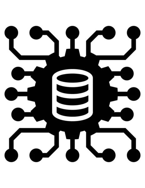 Ícone Banco Dados Ilustração Vetorial — Vetor de Stock