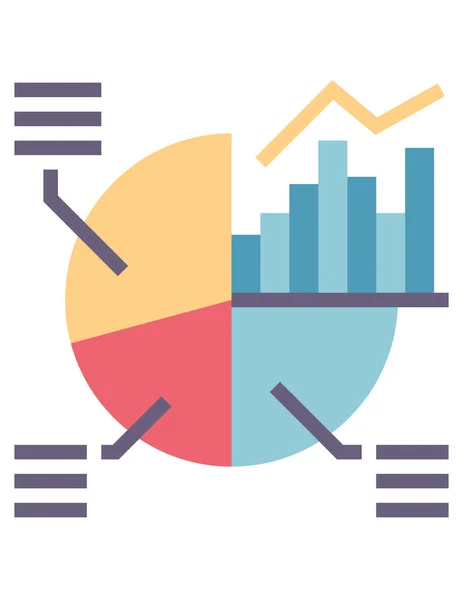 Diagram Platt Ikon Vektor Illustration — Stock vektor