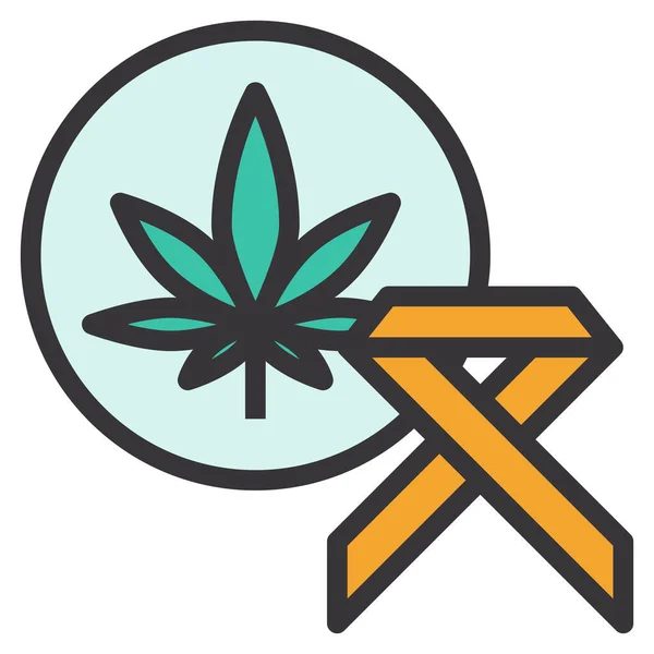 Vector Ilustración Hierba Marihuana Cannabis Droga Floral — Archivo Imágenes Vectoriales