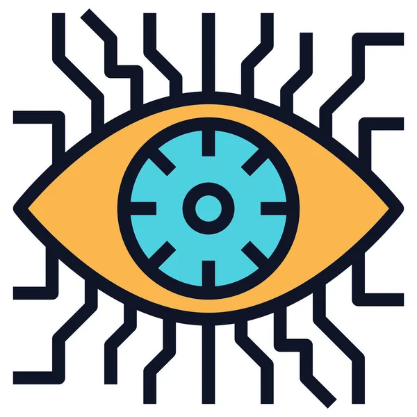 Auge Flach Symbol Vektorillustration — Stockvektor